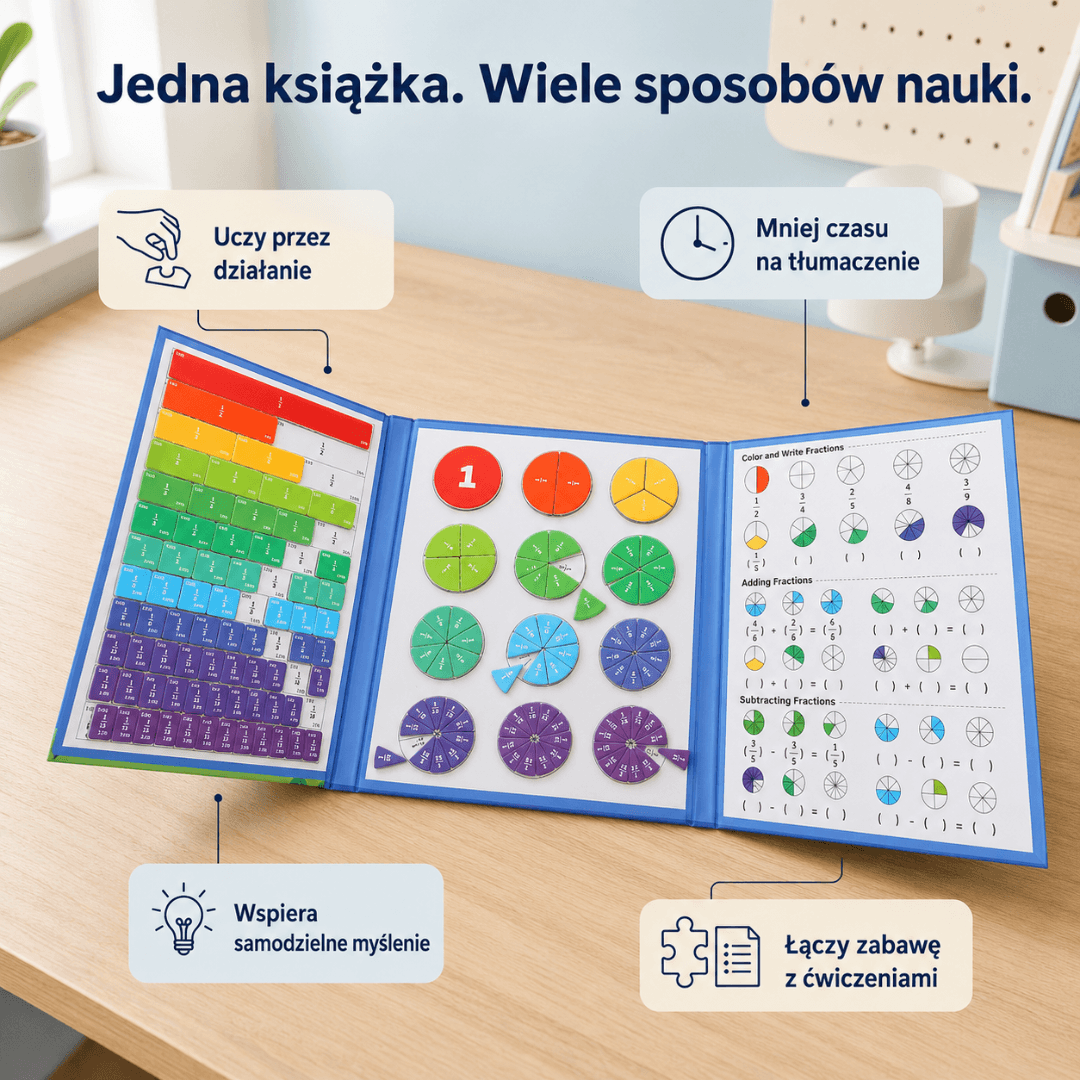 UłamkoKlik - Magnetyczna gra, dzięki której dziecko szybciej zrozumie ułamki