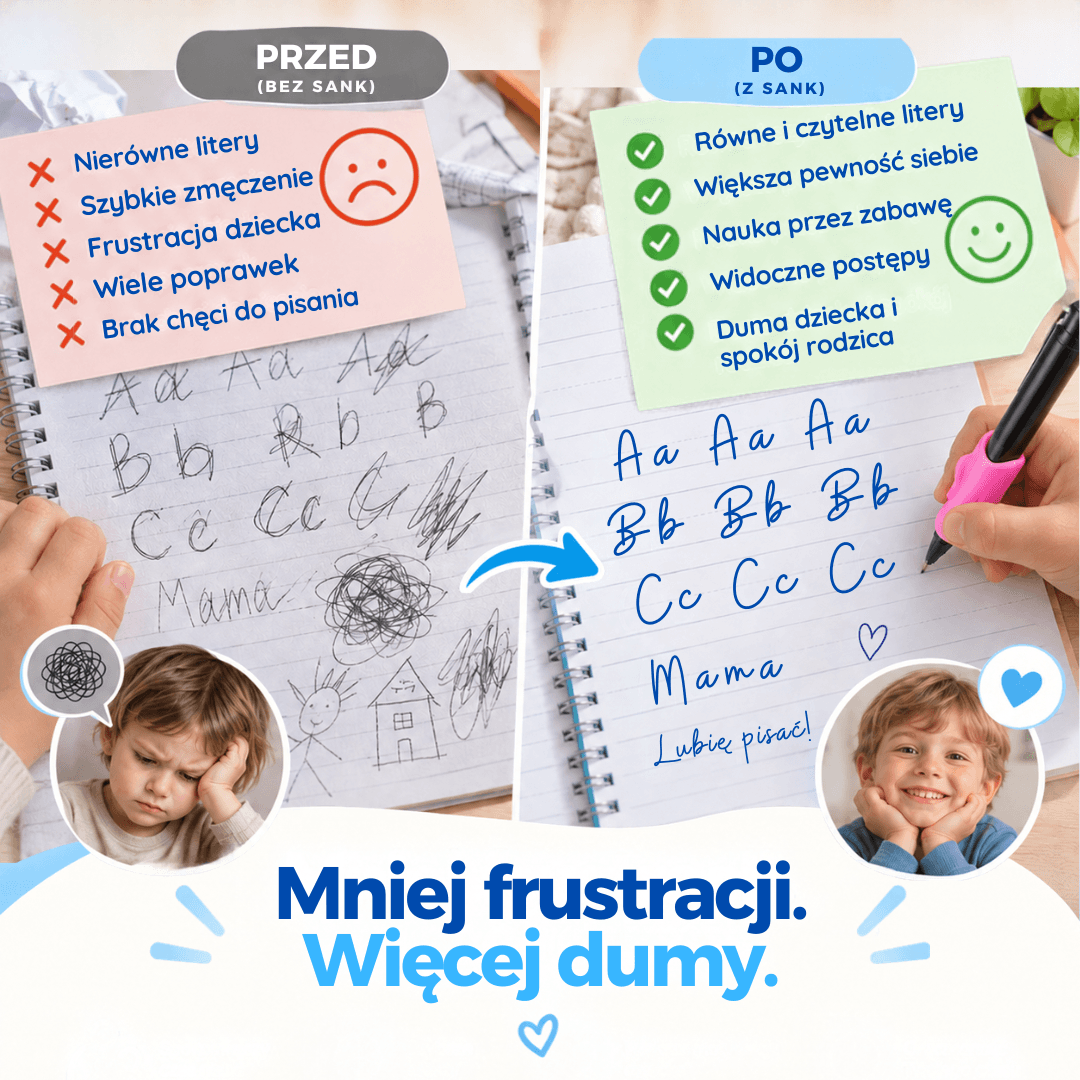 PiszŚmiało - zestaw 4 magiczne książeczki do nauki pisania + Magiczny długopis GRATIS!