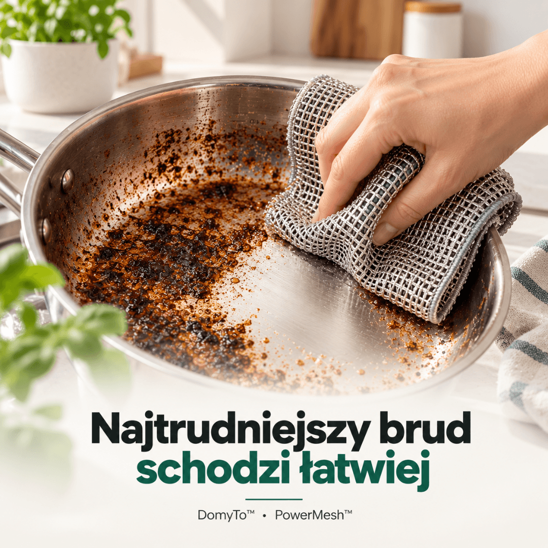 DomyTo – technologia PowerMesh do walki z uporczywym brudem i przypaleniami 20x20cm
