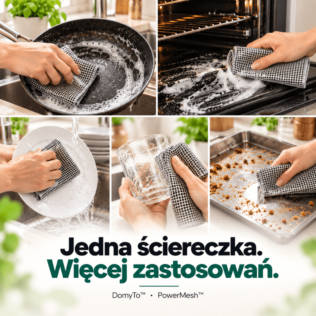 DomyTo – technologia PowerMesh do walki z uporczywym brudem i przypaleniami 20x20cm