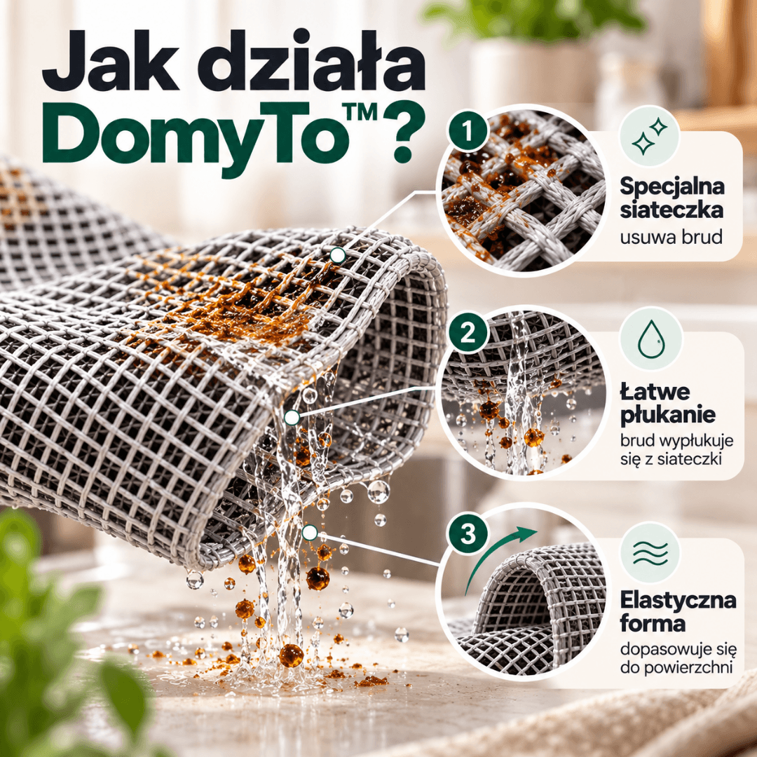 DomyTo – technologia PowerMesh do walki z uporczywym brudem i przypaleniami 20x20cm